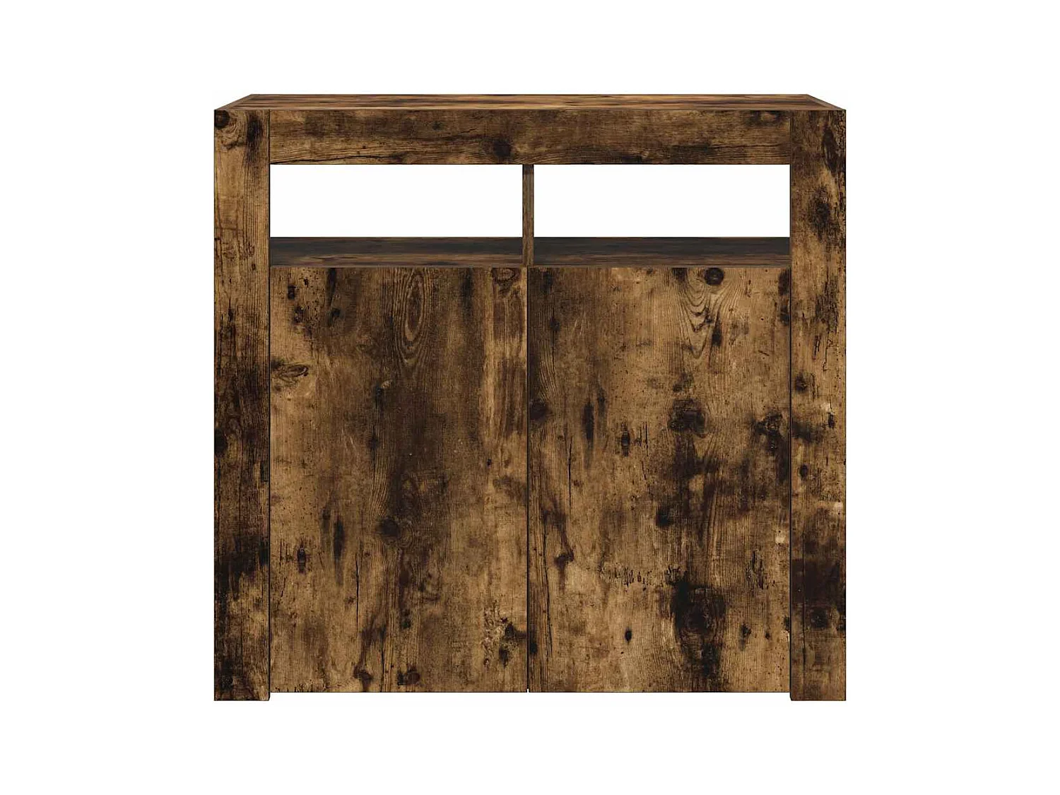 Dressoir met LED-verlichting 80x35x75 cm bruin eiken