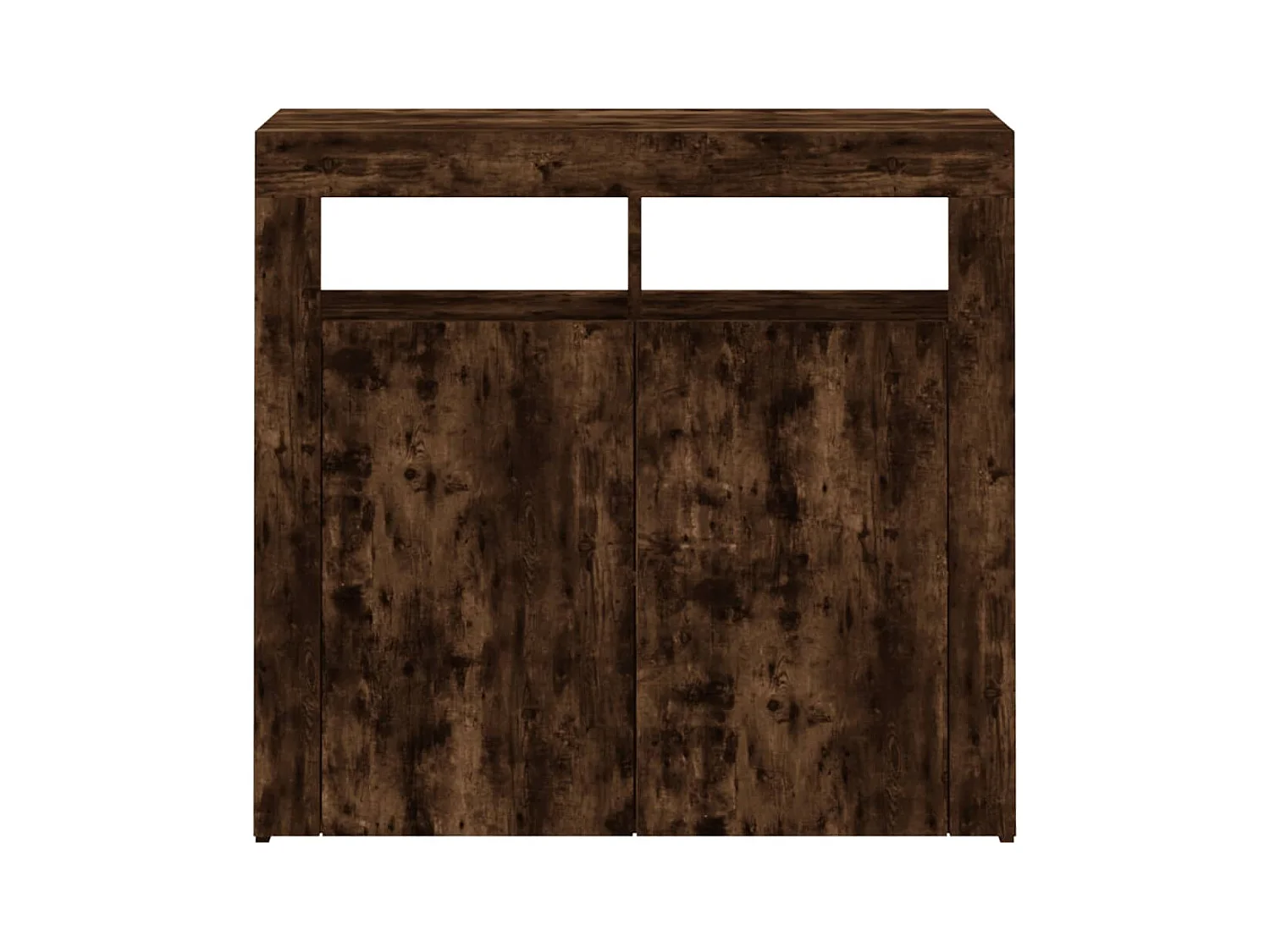 Dressoir met LED-verlichting 80x35x75 cm bruin eiken