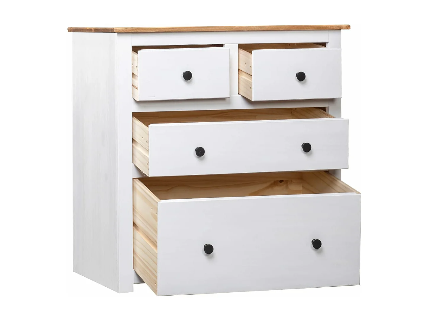 Buffet Blanc 80x40x83 cm Pin Gamme Panama