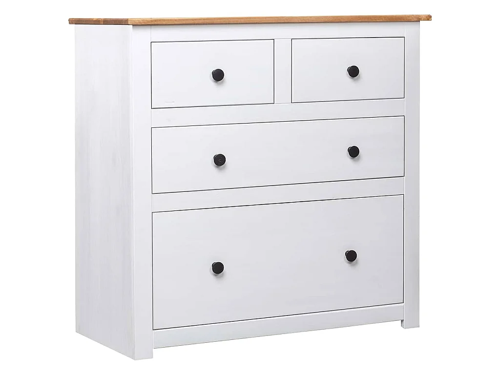 Dressoir Panama Range 80x40x83 cm grenenhout wit