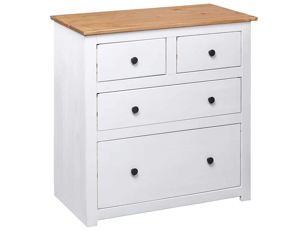 Dressoir Panama Range 80x40x83 cm grenenhout wit