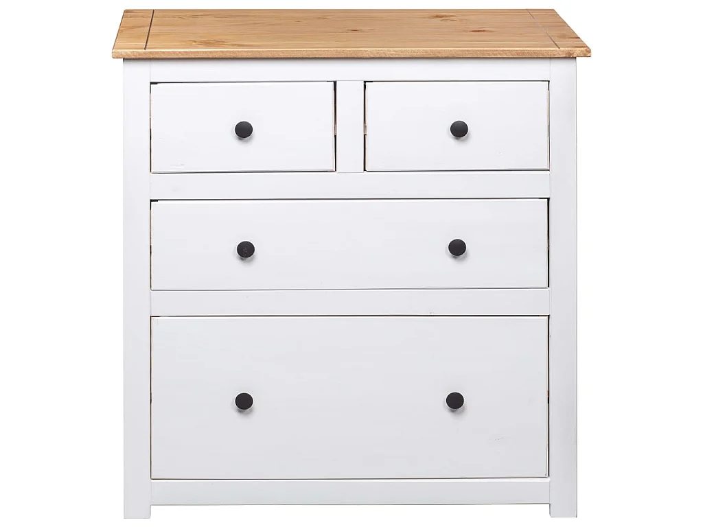 Dressoir Panama Range 80x40x83 cm grenenhout wit