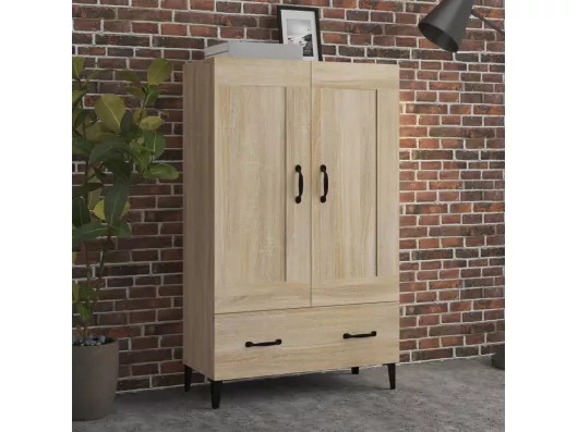 Kauf Unique Highboard Sonoma-Eiche 70x31x115 cm Holzwerkstoff