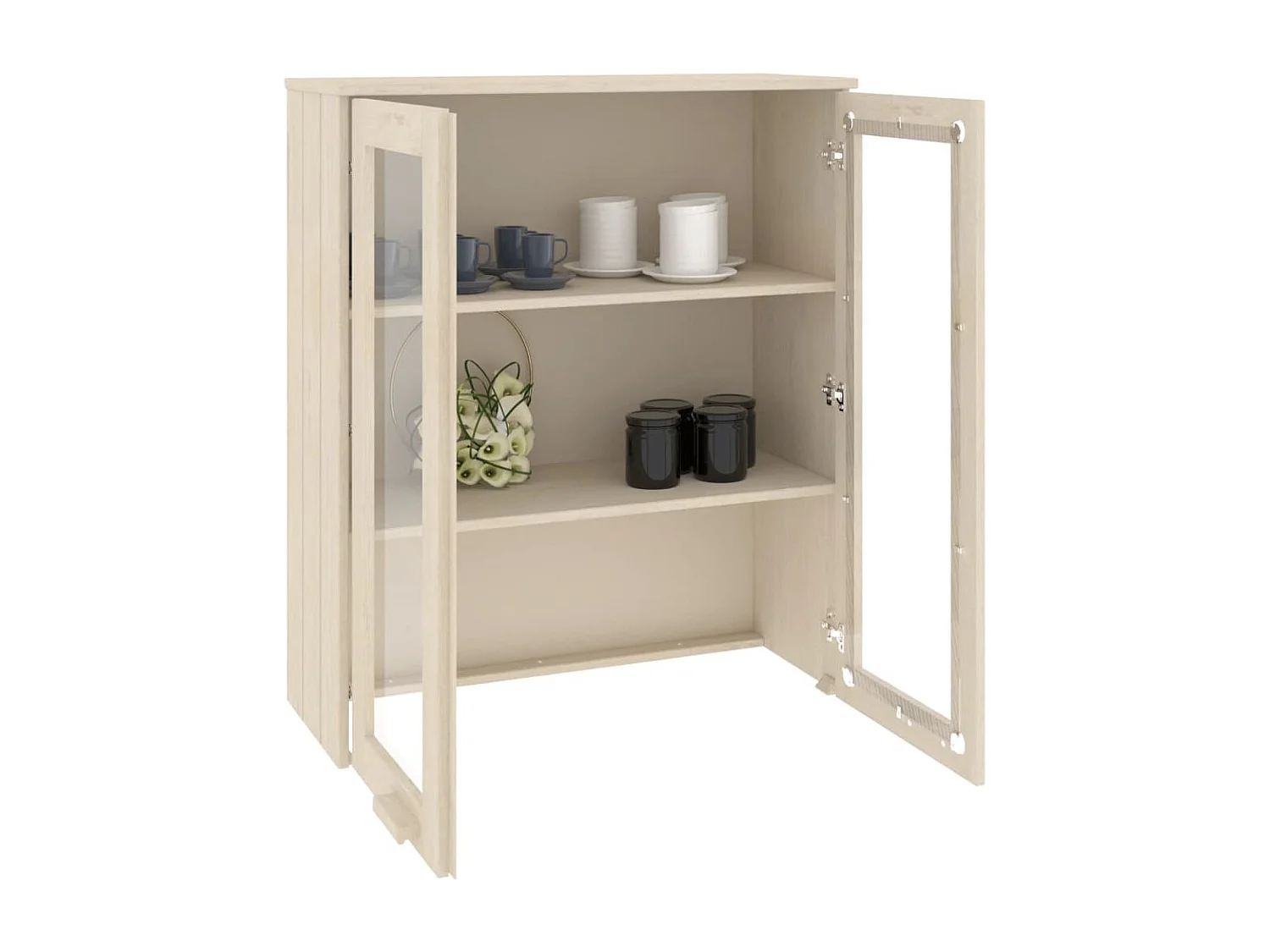 Topo p/ armário alto HAMAR 85x35x100 pinho maciço castanho-mel