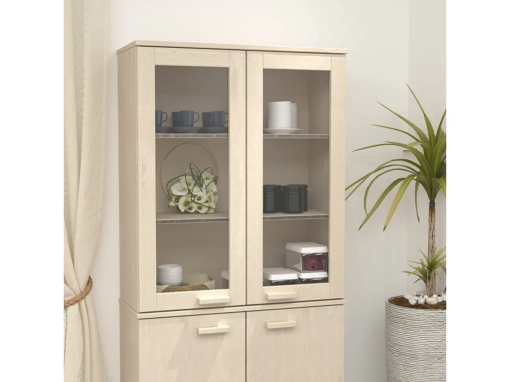 Dessus de buffet HAMAR Marron miel 85x35x100 cm Bois de pin