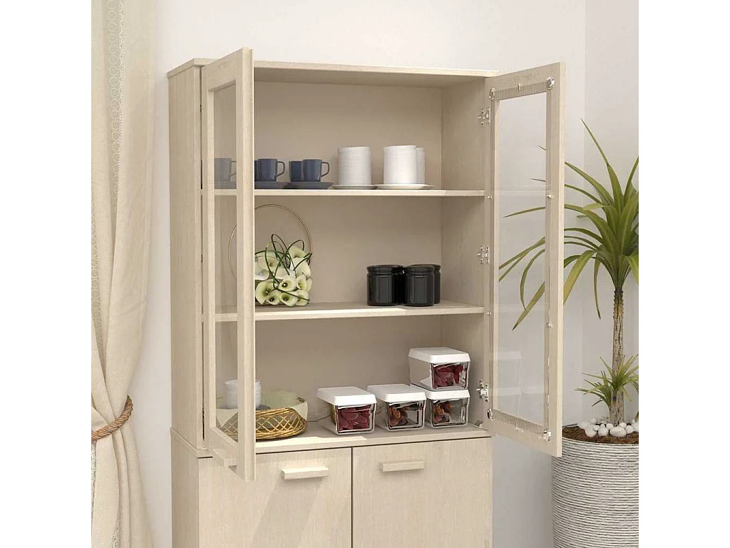 Dessus de buffet HAMAR Marron miel 85x35x100 cm Bois de pin