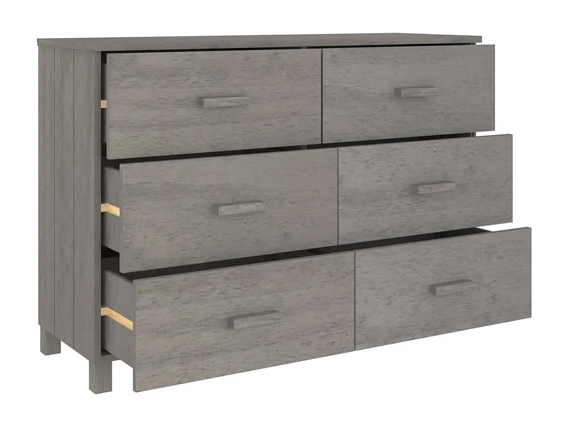 Aparador HAMAR 113x40x80 cm pinho maciço cinza-claro