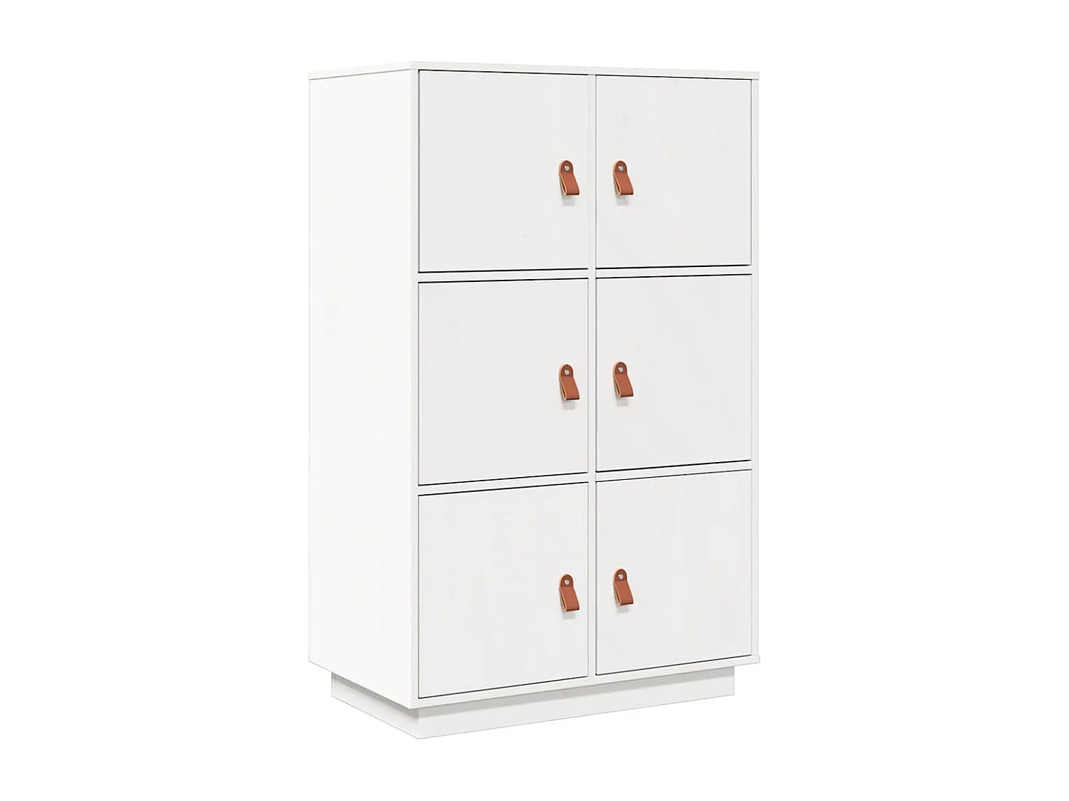 Buffet haut Blanc 67x40x108,5 cm Bois massif de pin