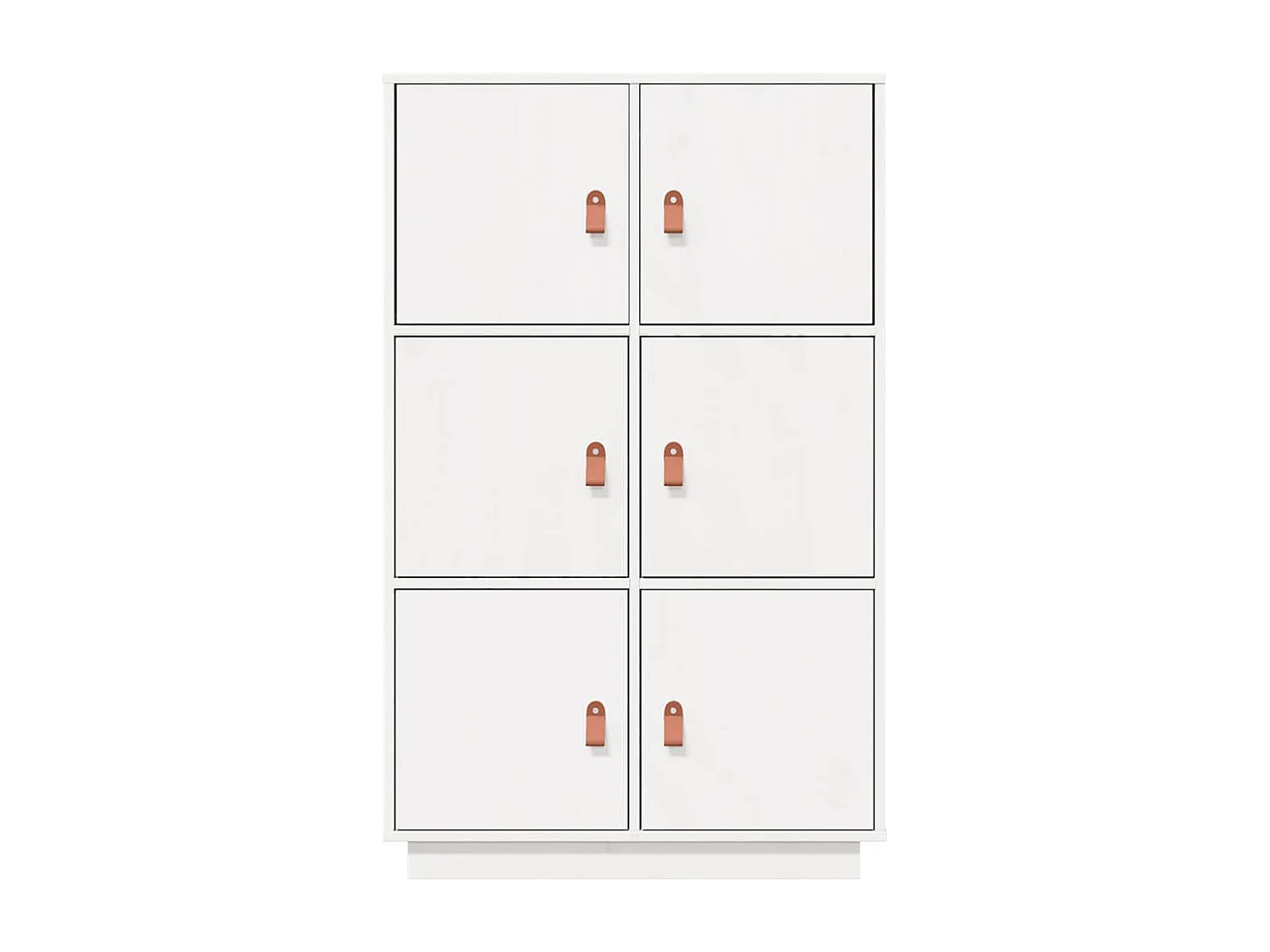 Buffet haut Blanc 67x40x108,5 cm Bois massif de pin