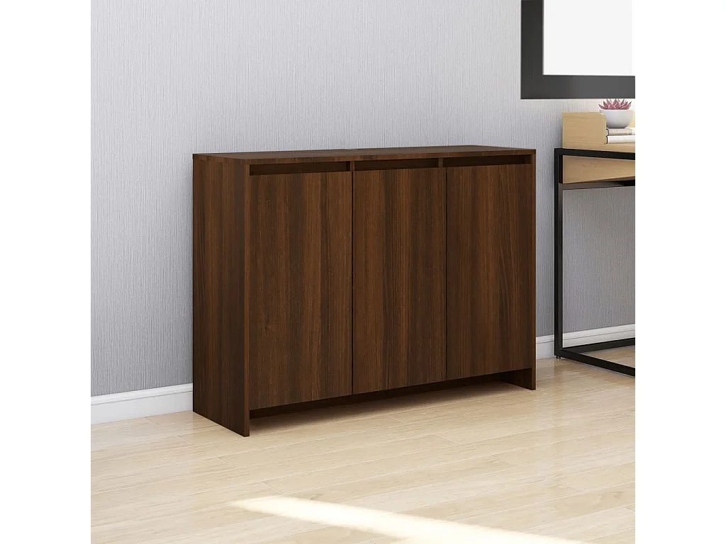 Buffet Chêne marron 102x33x75 cm Bois d'ingénierie