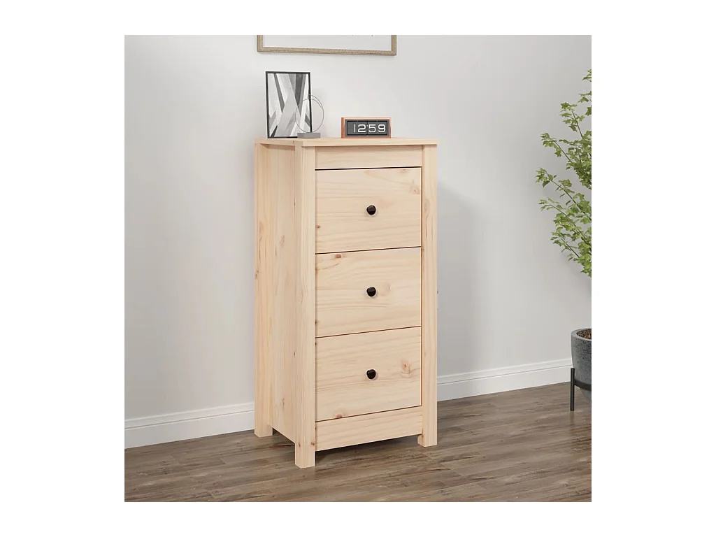 Credenza 40x35x80 cm in Legno Massello di Pino