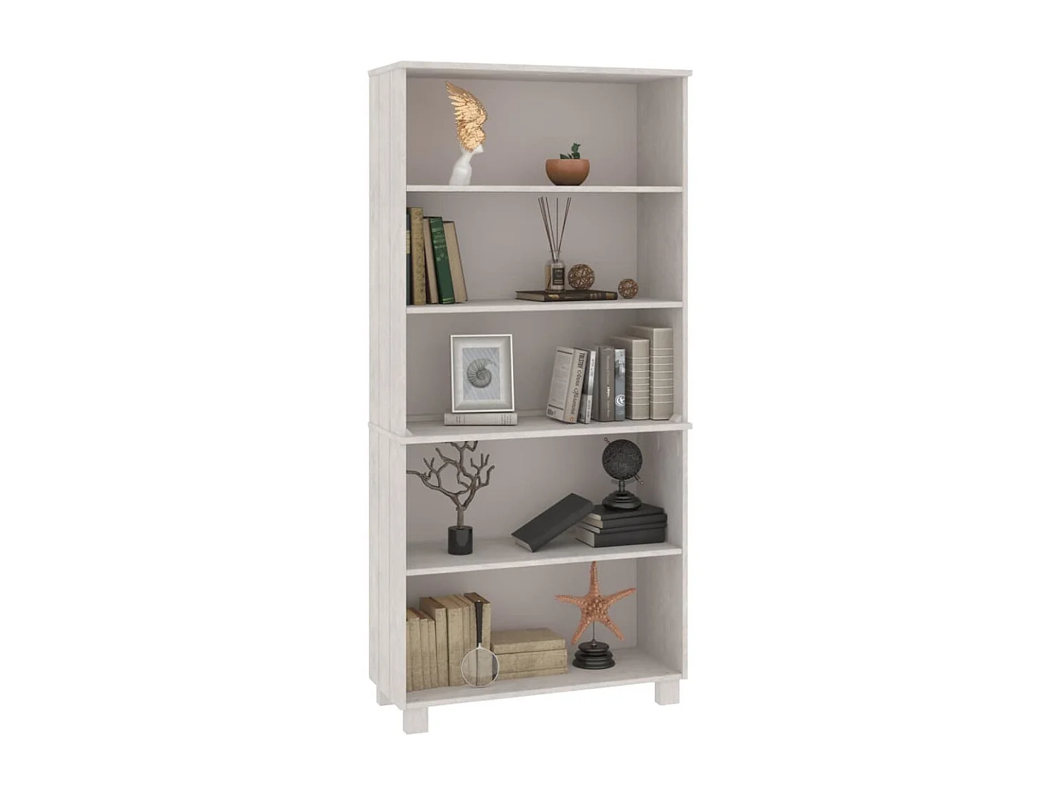 Highboard HAMAR Massivholz Kiefer Weiß