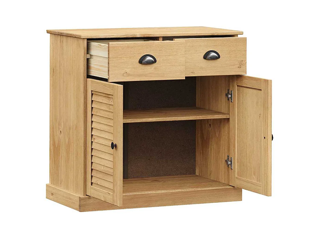 Credenza con Cassetti VIGO 78x40x75cm Legno Massello Pino
