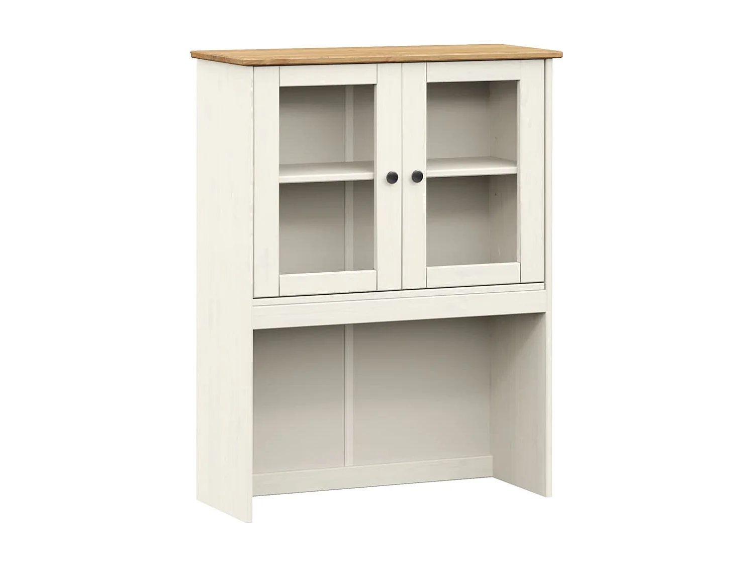 Buffet haut VIGO blanc 78x40x175 cm bois massif de pin