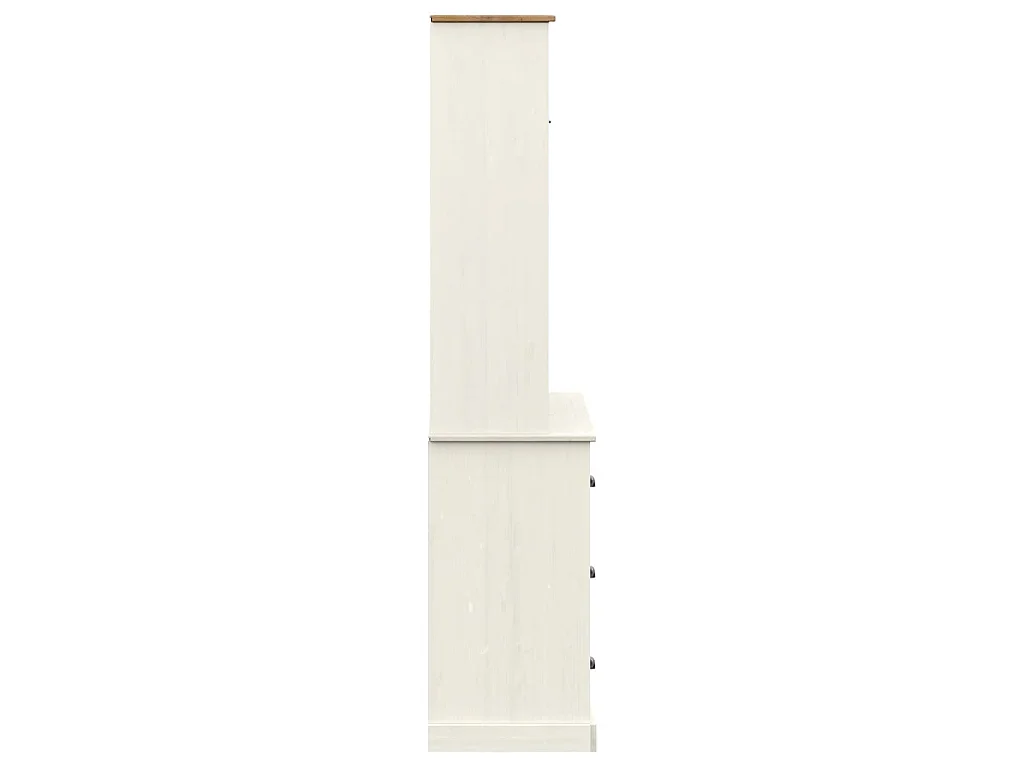 Buffet haut VIGO blanc 78x40x175 cm bois massif de pin