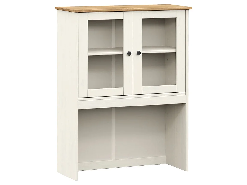 Buffet haut VIGO blanc 78x40x175 cm bois massif de pin
