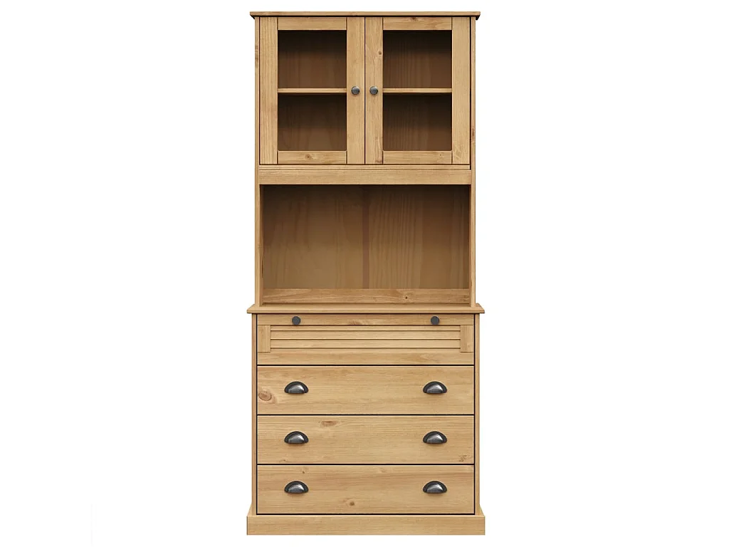 Buffet haut VIGO 80x40x176 cm bois massif de pin