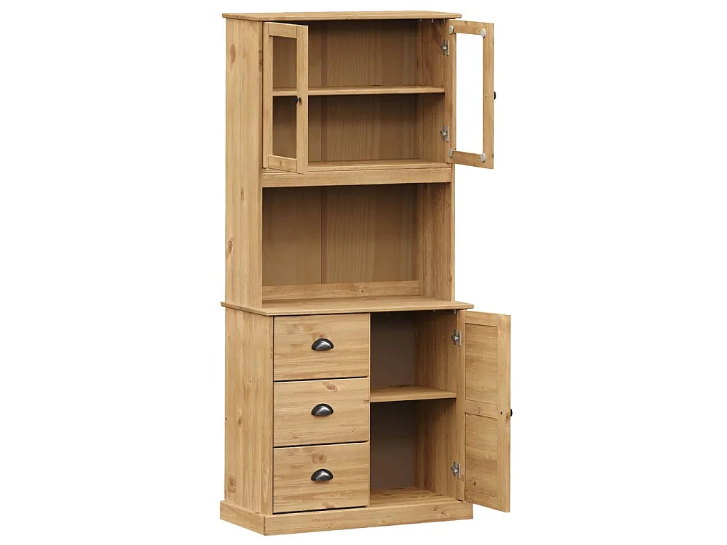 Hoge kast VIGO 78x40x175 cm massief grenenhout