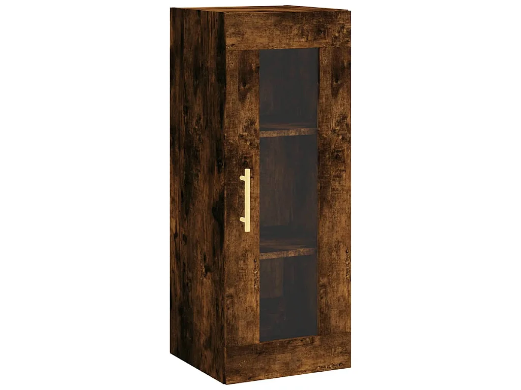 Credenza Rovere Fumo 34,5x34x180 cm in Legno Multistrato