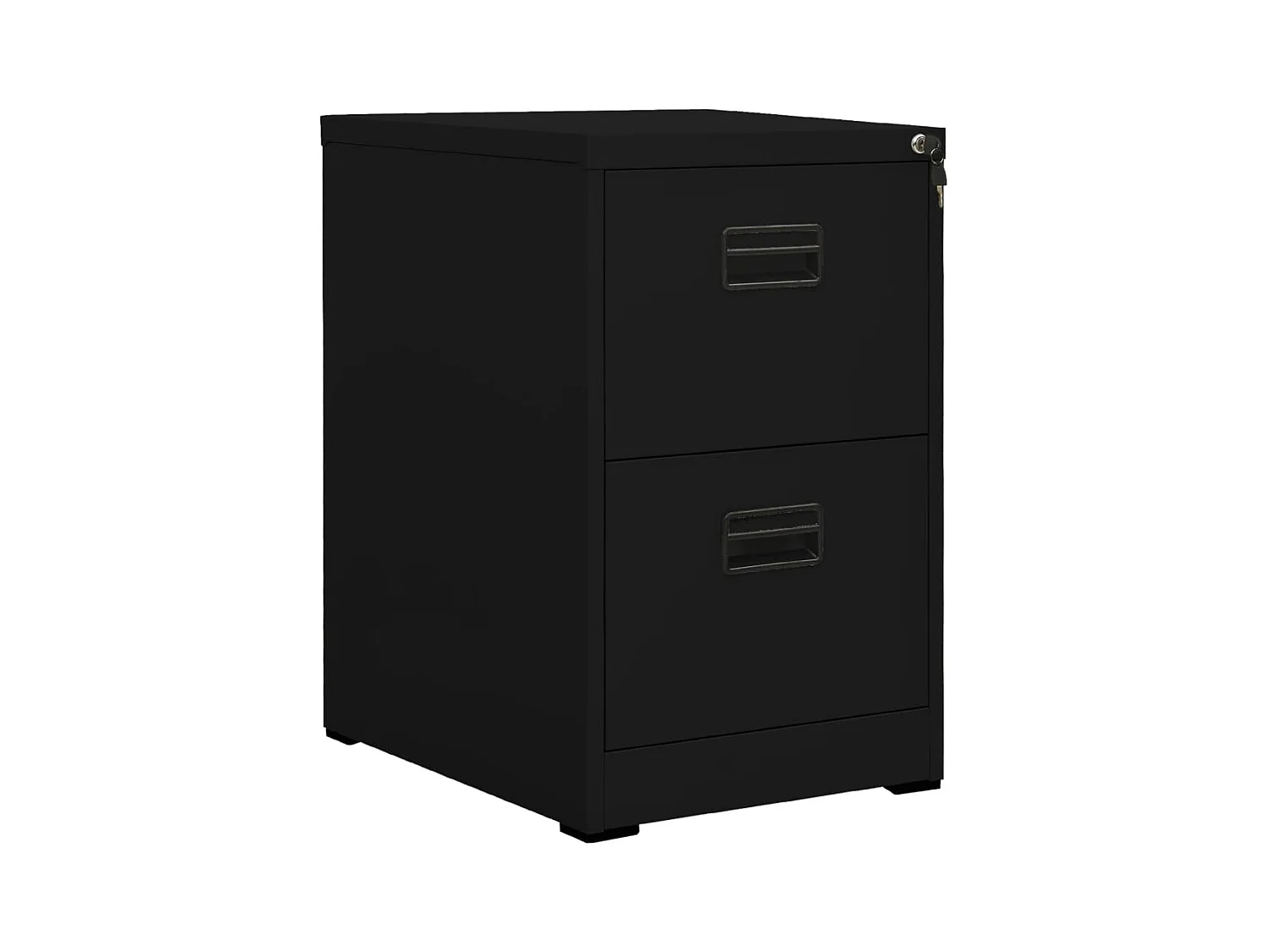 Aktenschrank Schwarz 46x62x72,5 cm Stahl