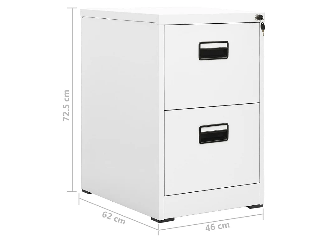 Classeur Blanc 46x62x72,5 cm Acier