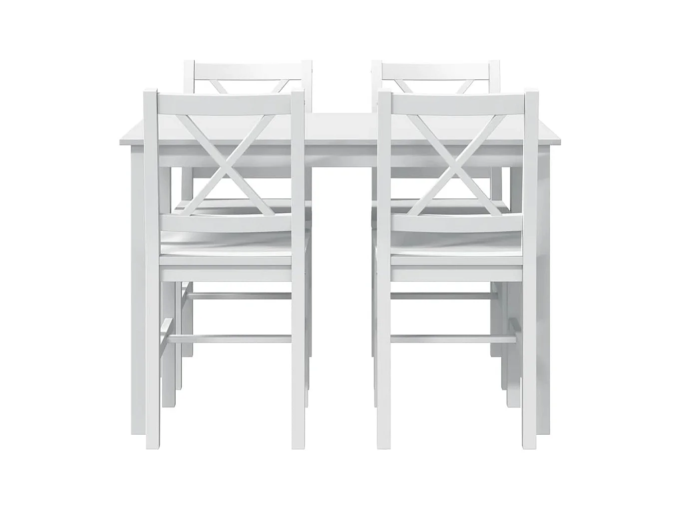Juego de muebles de comedor 5 piezas blanco