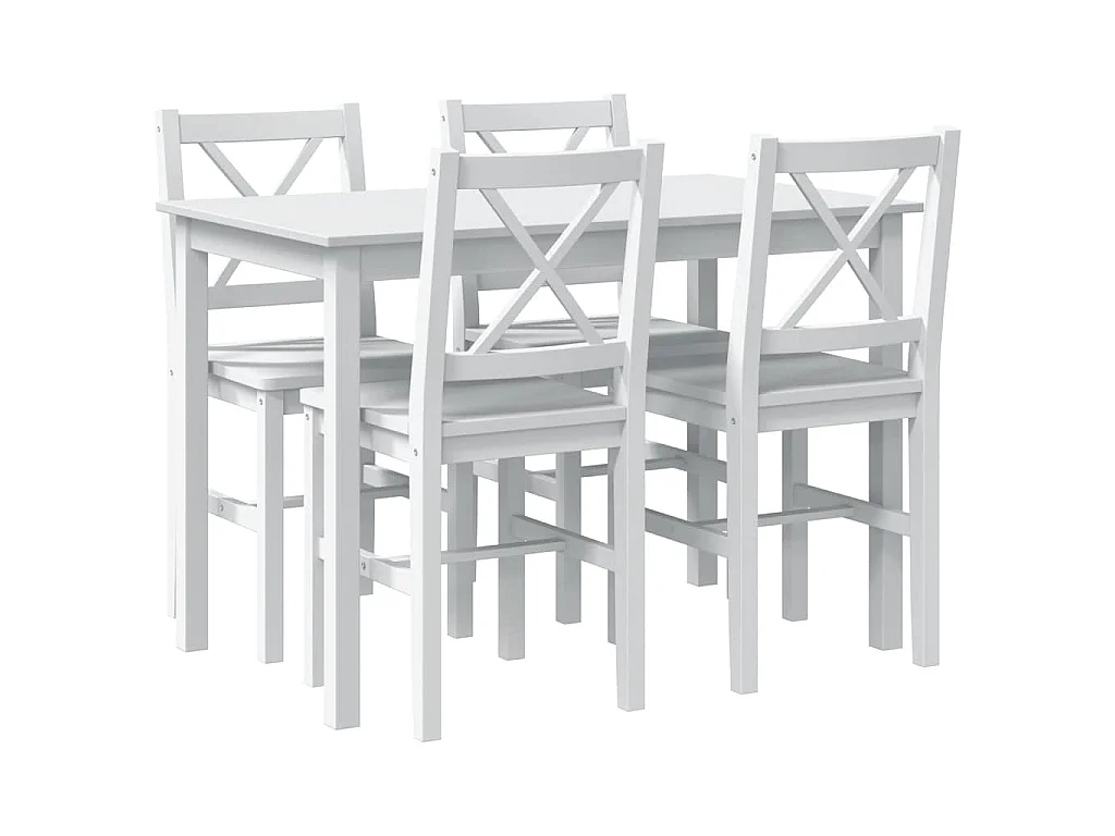 Ensemble de salle à manger 5 pcs Blanc