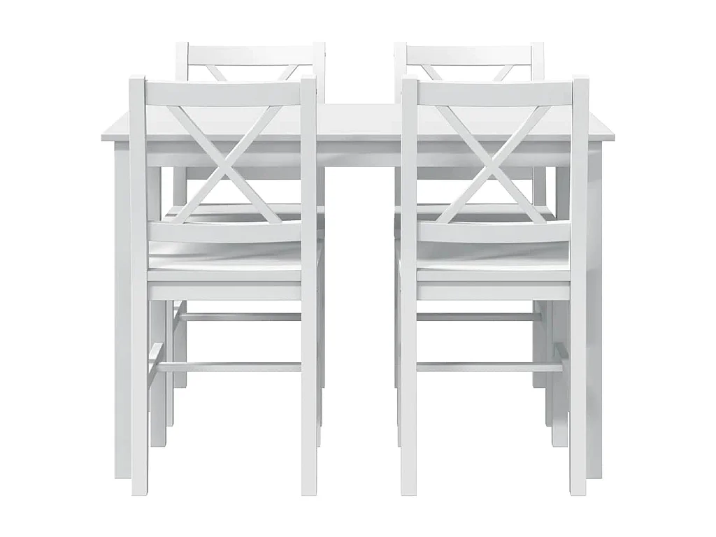 Ensemble de salle à manger 5 pcs Blanc