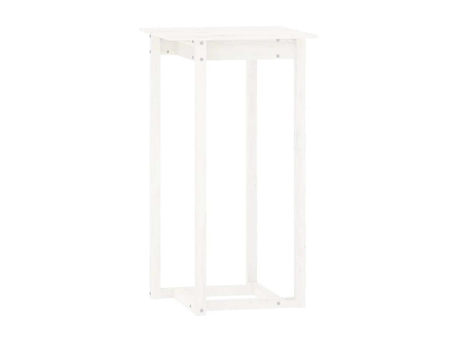 Ensemble de bar 3 pcs Blanc Bois de pin massif