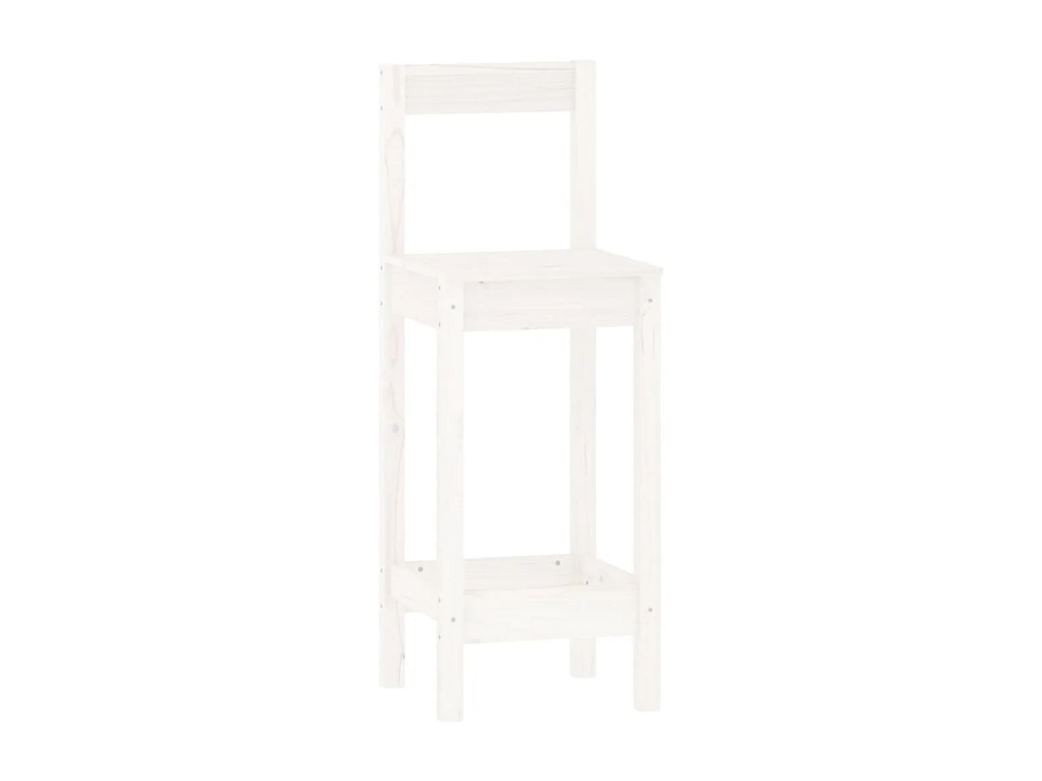Ensemble de bar 3 pcs Blanc Bois de pin massif