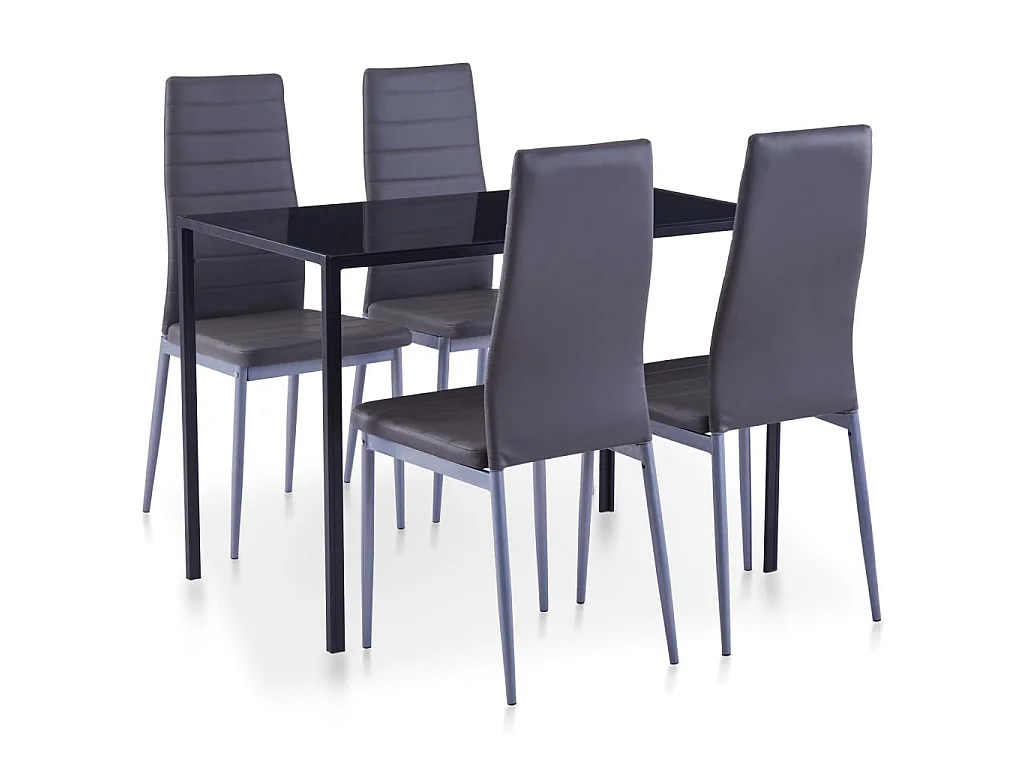 Mobilier de salle à manger 5 pcs Gris