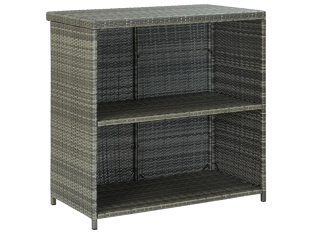 Set da Bar 3 pz in Polyrattan Grigio