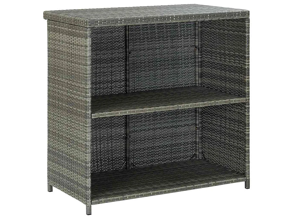 Set da Bar 3 pz in Polyrattan Grigio