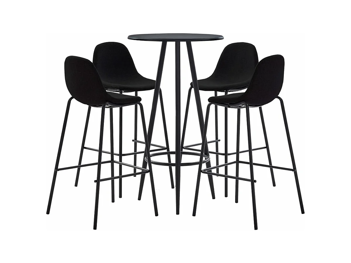 Ensemble de bar 5 pcs Tissu Noir