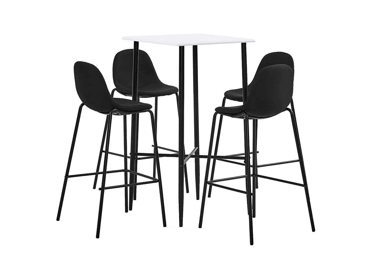 Ensemble de bar 5 pcs Tissu Noir