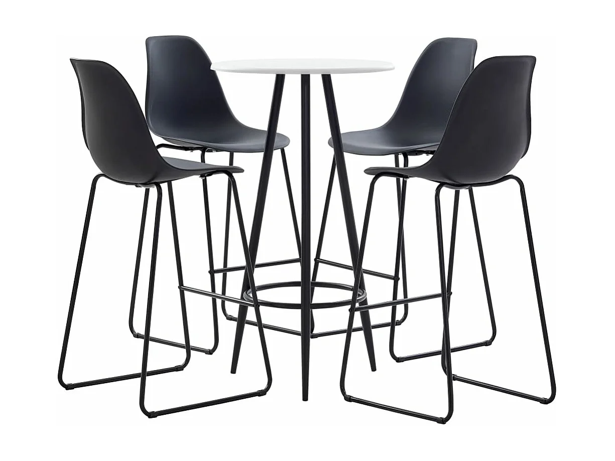 Ensemble de bar 5 pcs Plastique Noir