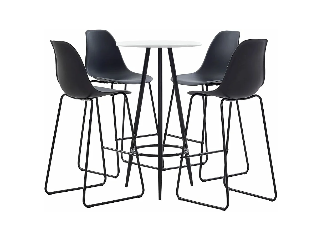 Ensemble de bar 5 pcs Plastique Noir