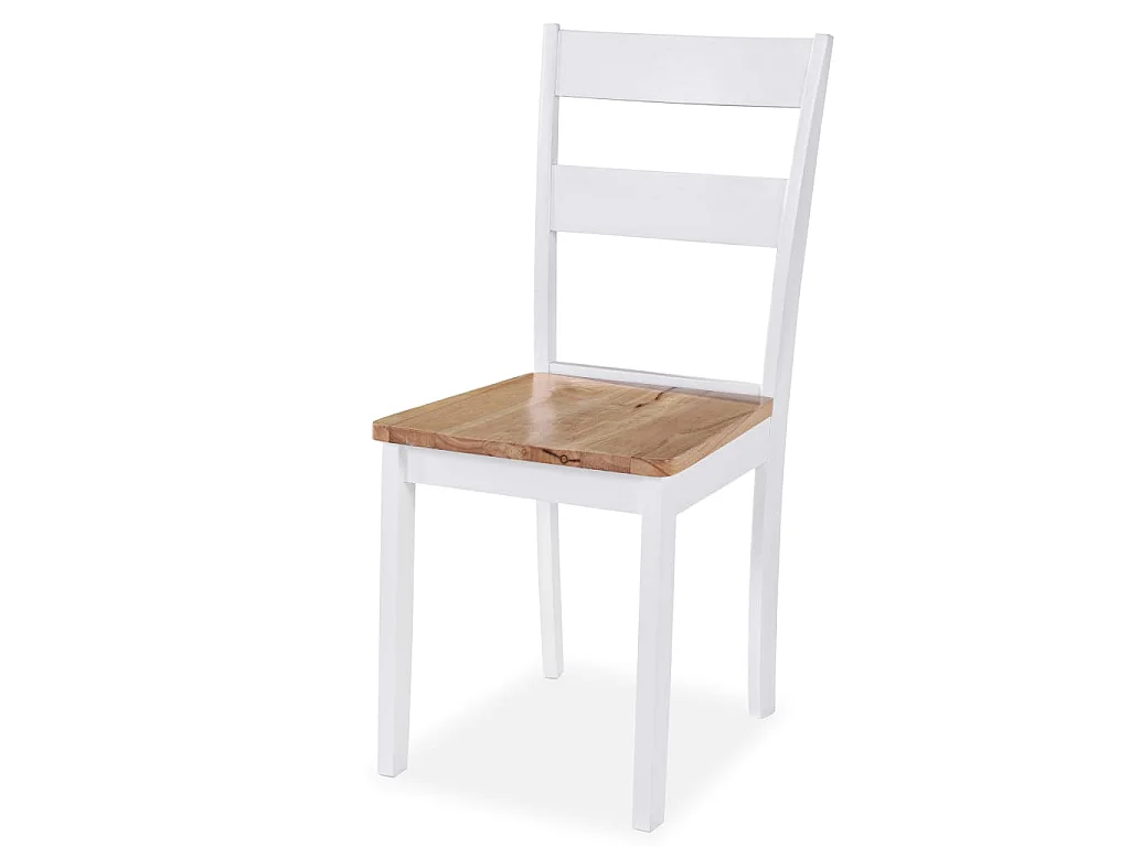 Conjunto de jantar 5 pcs MDF e seringueira branco