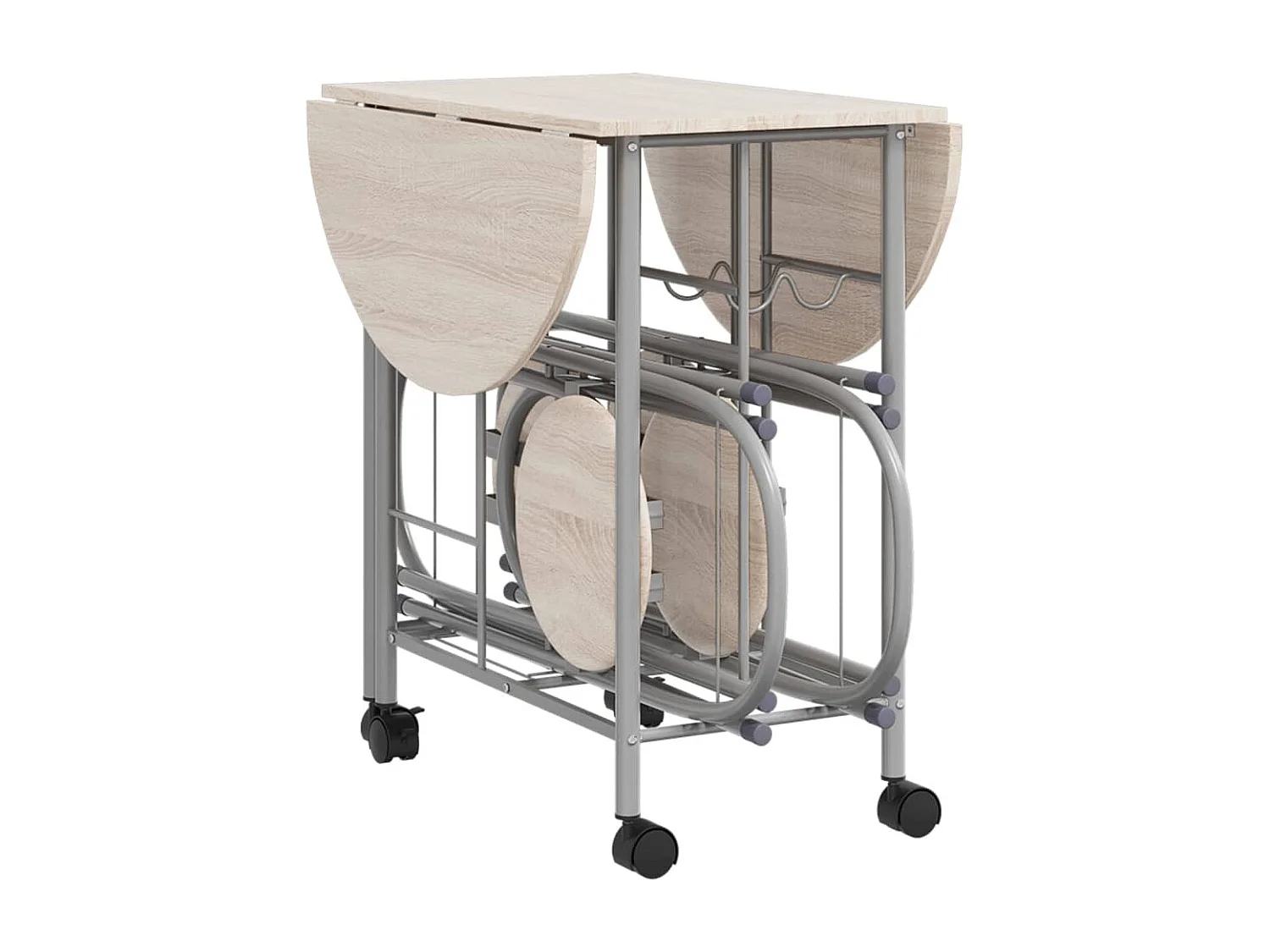 Set Tavolo e Sedie 5 pz Pieghevoli in MDF