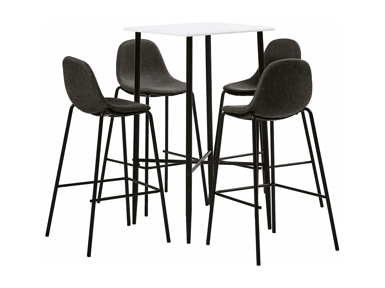 Ensemble de bar 5 pcs Tissu Gris foncé