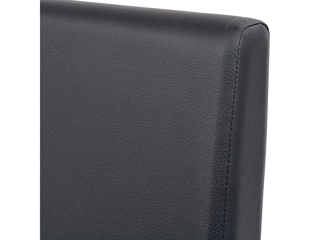 Mesa e cadeiras de jantar 7 pcs couro artificial carvalho preto