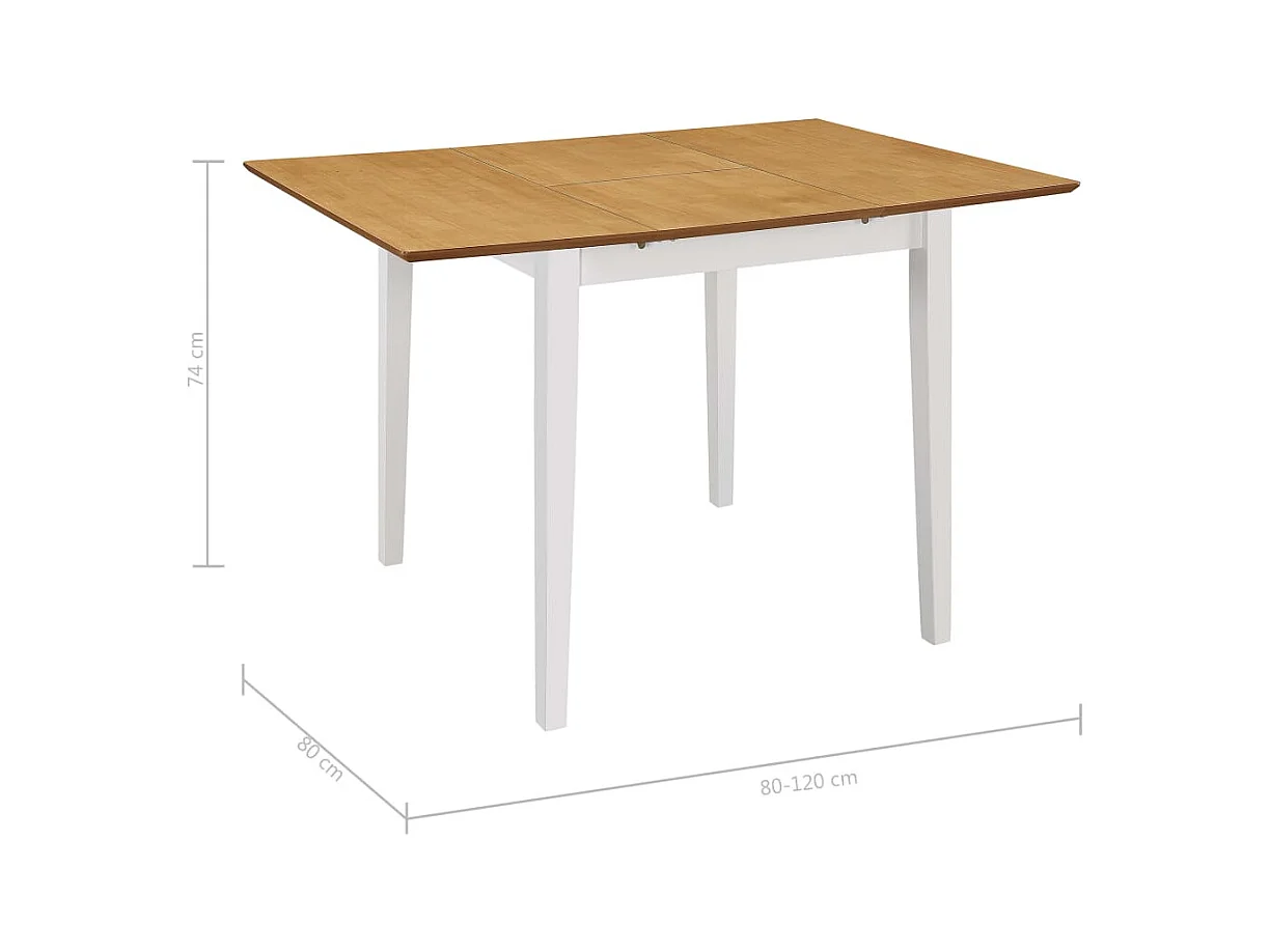 Juego de muebles de comedor 5 piezas MDF blanco