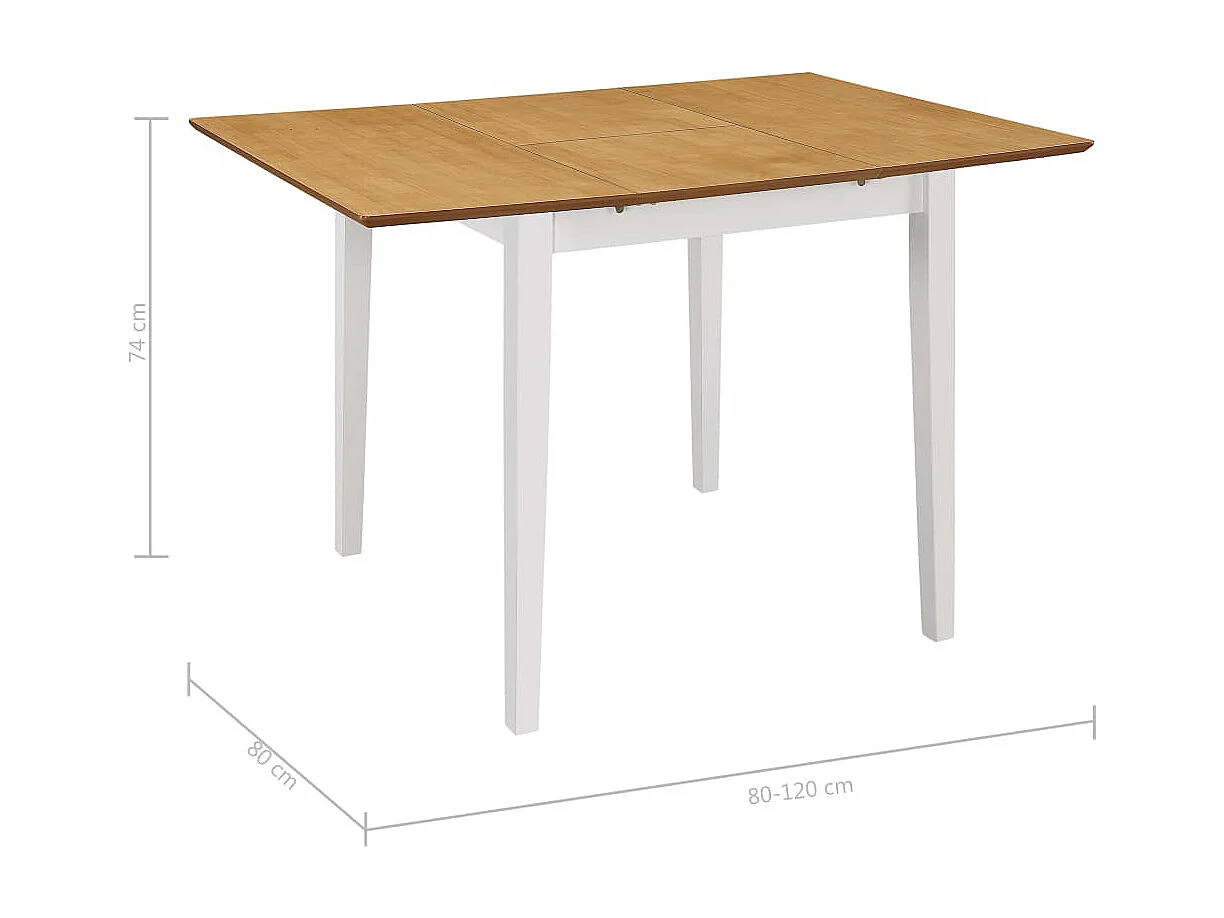 Mobilier de salle à manger 5 pcs MDF Blanc