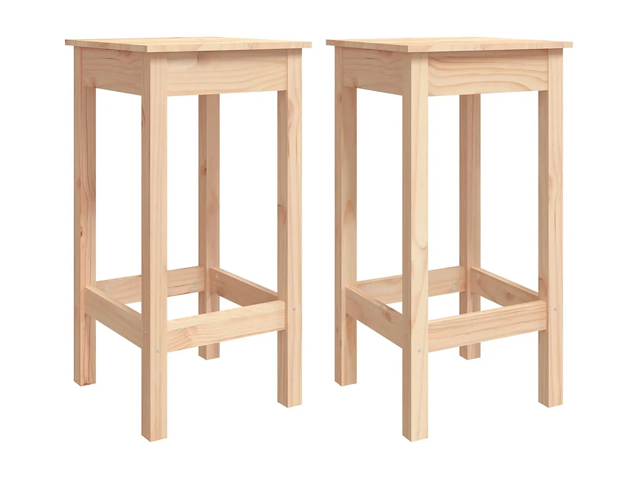 Ensemble de bar 3 pcs Bois de pin massif