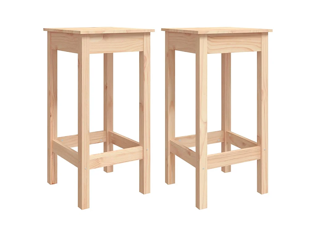 Ensemble de bar 3 pcs Bois de pin massif