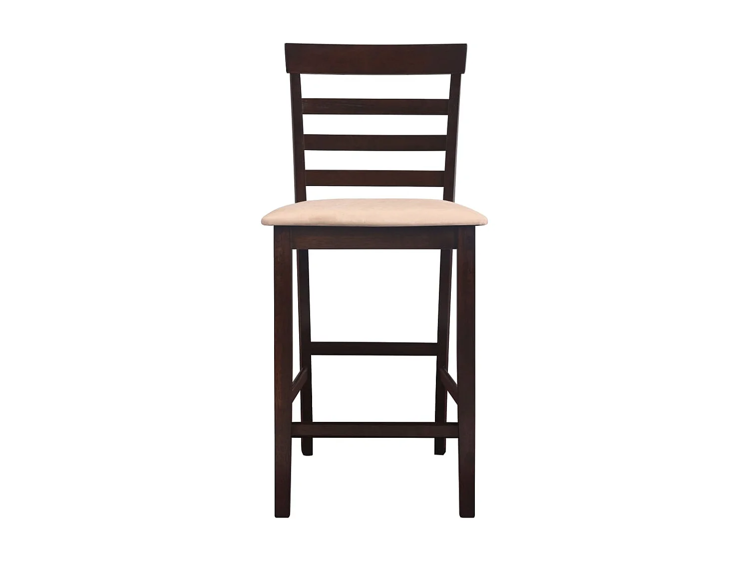 Mesa de bar y 4 taburetes de barra madera marrón