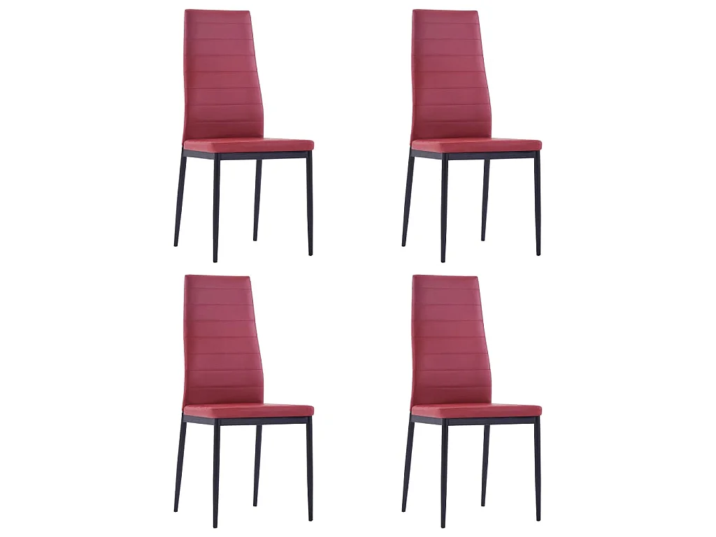 Mobilier de salle à manger 5 pcs Rouge bordeaux