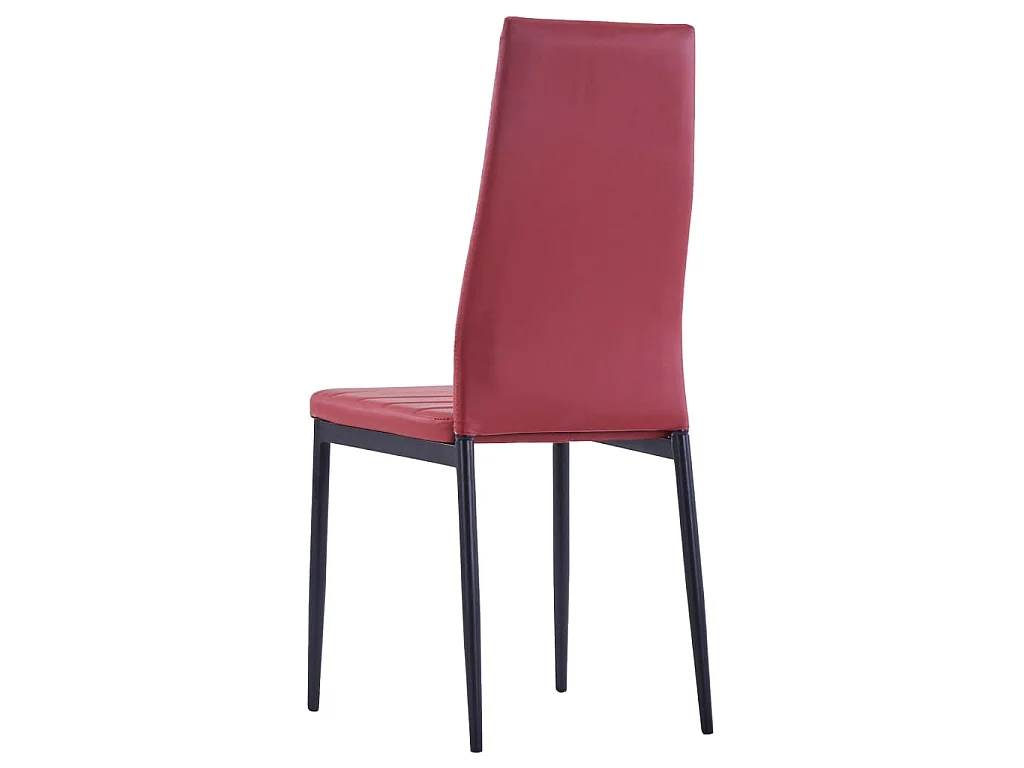 Mobilier de salle à manger 5 pcs Rouge bordeaux