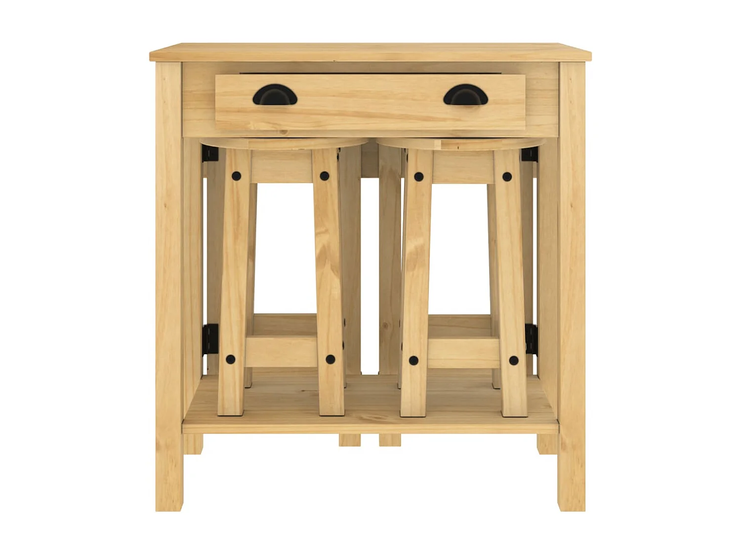 3-delige Barset massief grenenhout