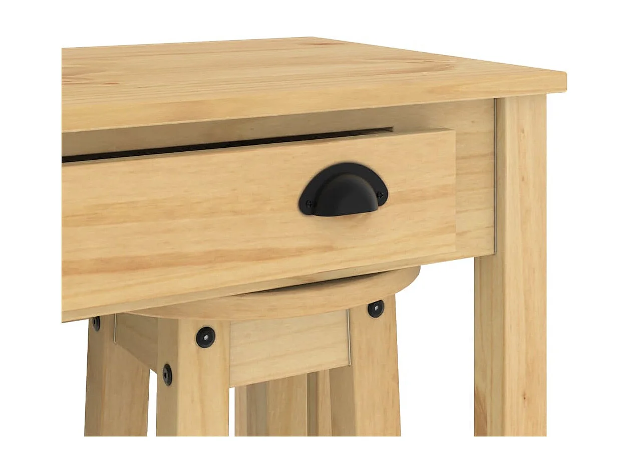 3-delige Barset massief grenenhout